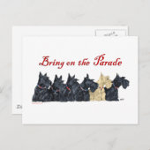 Black and Wheaten Scottish Terriers Postkarte (Vorne/Hinten)