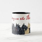 Black and Wheaten Scottish Terriers Zweifarbige Tasse (Mittel)