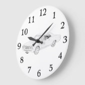 Black and White 1967 Chevy Chevelle Muscle Car Große Wanduhr (Winkel)