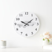 Black and White 1967 Chevy Chevelle Muscle Car Große Wanduhr (Zuhause)