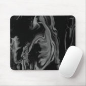 Black and White Abstract Art on a Thick Computer Mousepad (Mit Mouse)