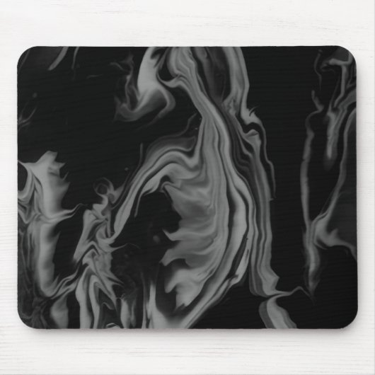 Black and White Abstract Art on a Thick Computer Mousepad (Vorne)