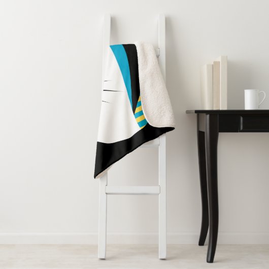 Black and White Abstract Cat Sherpadecke (Beispiel)