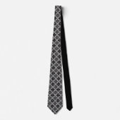 Black and White Abstract Custom Necktie Krawatte (Vorderseite)