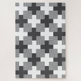 Black and White Abstract Geometric Pattern Puzzle