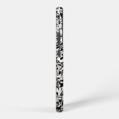 Black and White Abstract Geometric Pattern Samsung Galaxy Hülle (Rechte Seite)