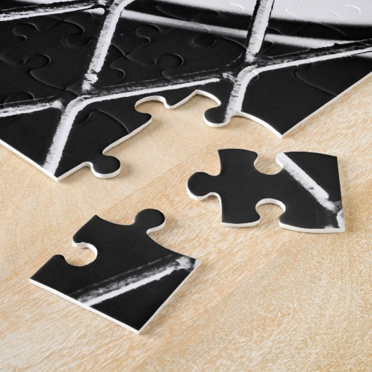 Black and White Abstract Geometric Photo Puzzle (Seite)