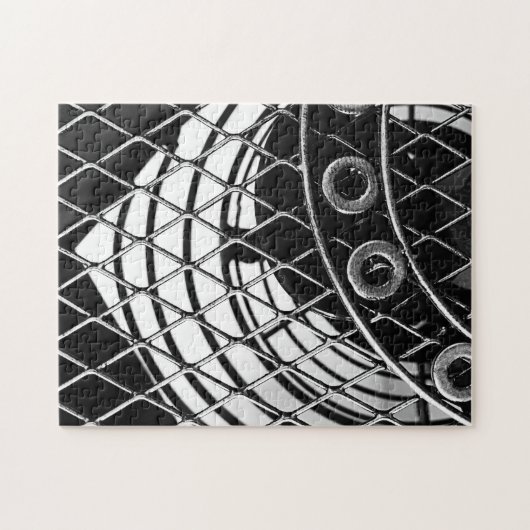 Black and White Abstract Geometric Photo Puzzle (Horizontal)