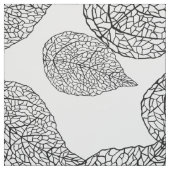 Black and White Abstract Leafs Pattern Stoff (Muster)