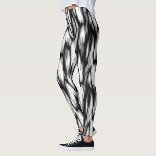 Black and White abstract  Leggings (Links)