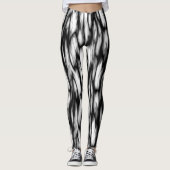 Black and White abstract Leggings (Vorderseite)