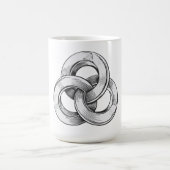 Black and white abstract of three interconnected c kaffeetasse (Mittel)