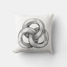 Black and white abstract of three interconnected c kissen