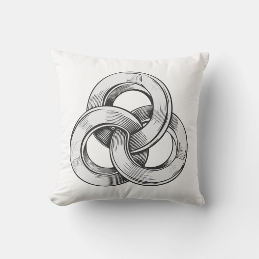 Black and white abstract of three interconnected c kissen (Vorderseite)