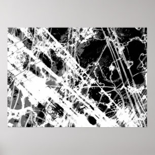 Black And White Abstract Poster