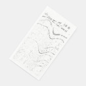 Black And White Abstract Swirl Rustic Wedding Serviette (Ecke)