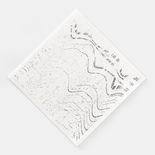 Black And White Abstract Swirl Rustic Wedding Serviette (Ecke)