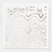 Black And White Abstract Swirl Rustic Wedding Serviette (Vorderseite)