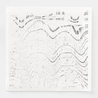 Black And White Abstract Swirl Rustic Wedding Serviette