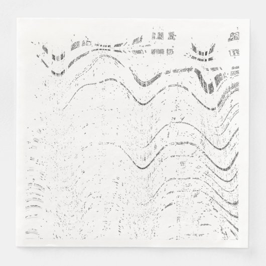 Black And White Abstract Swirl Rustic Wedding Serviette (Vorderseite)