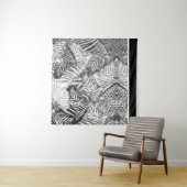 Black and White Abstract Zebra Art Wandteppich (Beispiel (Horizontal))