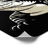 Black And White Argentine Tegu Christmas Ugly Xmas Poster (Ecke)