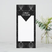 Black and White Art Deco Gatsby Program (Stehend Vorderseite)