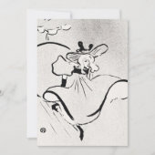 Black and White Art Jane Avril von Toulouse Lautre Einladung (Vorderseite)