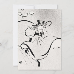 Black and White Art Jane Avril von Toulouse Lautre Einladung