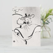 Black and White Art Jane Avril von Toulouse Lautre Einladung (Stehend Vorderseite)
