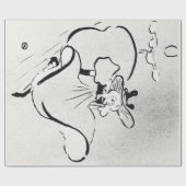 Black and White Art Jane Avril von Toulouse Lautre Geschenkpapier (Flach)