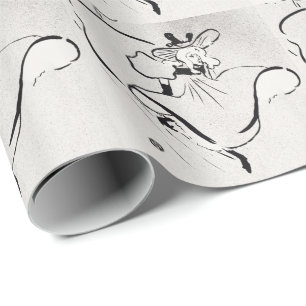 Black and White Art Jane Avril von Toulouse Lautre Geschenkpapier