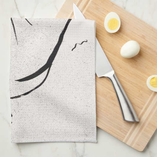 Black and White Art Jane Avril von Toulouse Lautre Geschirrtuch (Viertel Falte)