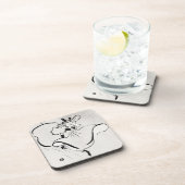 Black and White Art Jane Avril von Toulouse Lautre Getränkeuntersetzer (Rechte Seite)