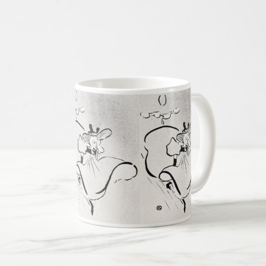 Black and White Art Jane Avril von Toulouse Lautre Kaffeetasse (VorderseiteRechts)