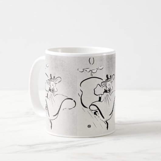 Black and White Art Jane Avril von Toulouse Lautre Kaffeetasse (Vorderseite Links)