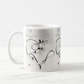 Black and White Art Jane Avril von Toulouse Lautre Kaffeetasse (Links)
