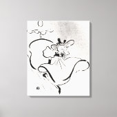 Black and White Art Jane Avril von Toulouse Lautre Leinwanddruck (Vorderseite)