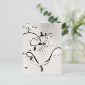 Black and White Art Jane Avril von Toulouse Lautre Postkarte (Stehend Vorderseite)