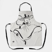 Black and White Art Jane Avril von Toulouse Lautre Schürze (Vorderseite)