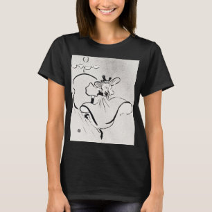Black and White Art Jane Avril von Toulouse Lautre T-Shirt