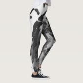 Black and white art texture painting legging pants leggings (Rechts)