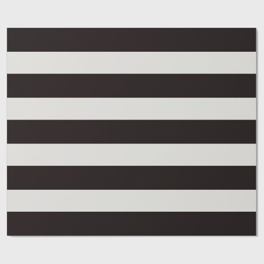 Black and White Awning Stripes Geschenkpapier (Flach)