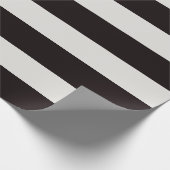 Black and White Awning Stripes Geschenkpapier (Ecke)