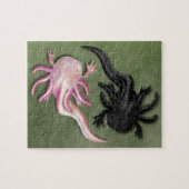 Black and White Axolotls Art Puzzle (Horizontal)