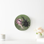 Black and White Axolotls Art Runde Wanduhr (Zuhause)