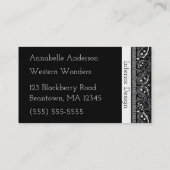 Black and White Bandana Personalisieren Visitenkarte (Rückseite)