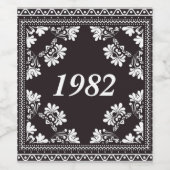 Black and White Bandanna Weinlabel Weinetikett (Einzelnes Label)