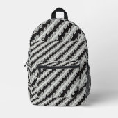 Black and White Bands Bedruckter Rucksack (Vorderseite)