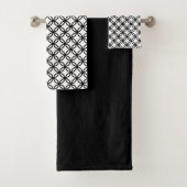 Black and White Bath Towel Set (Insitu)